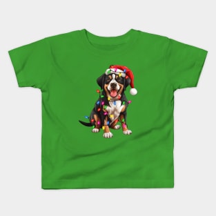 Christmas Dog Greater Swiss Mountain Kids T-Shirt